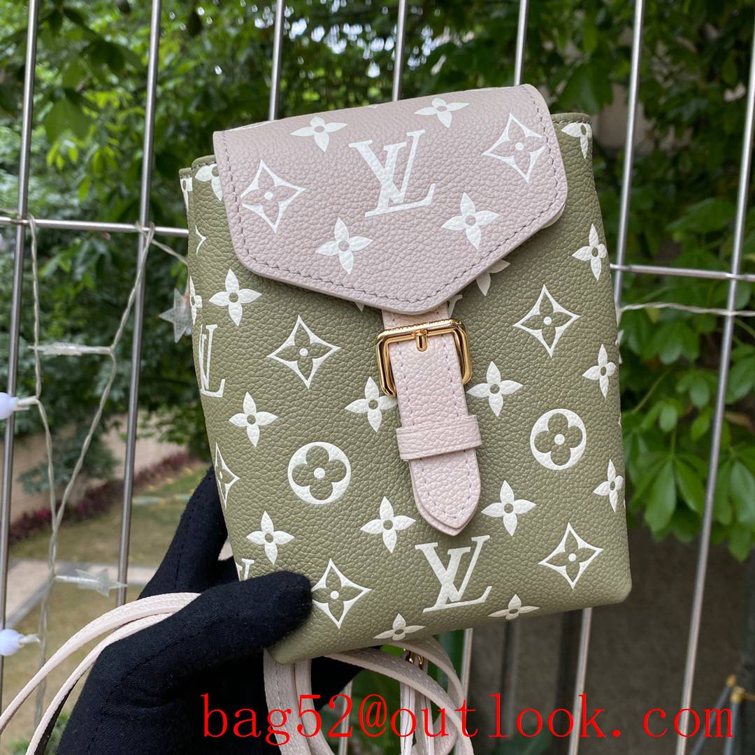 Louis Vuitton LV Tiny Backpack Bag with Monogram Empreinte Leather M81353 Green