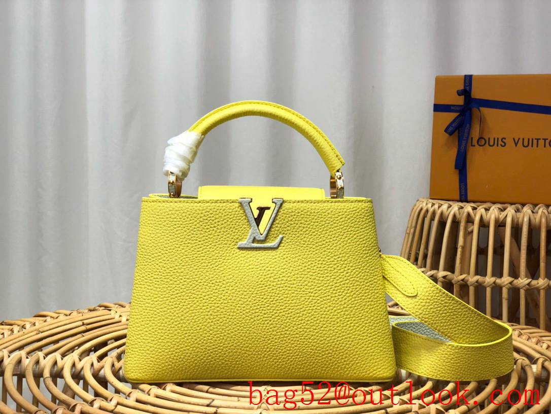 Louis Vuitton LV Capucines BB Bag Handbag with Taurillon Leather M59708 Yellow