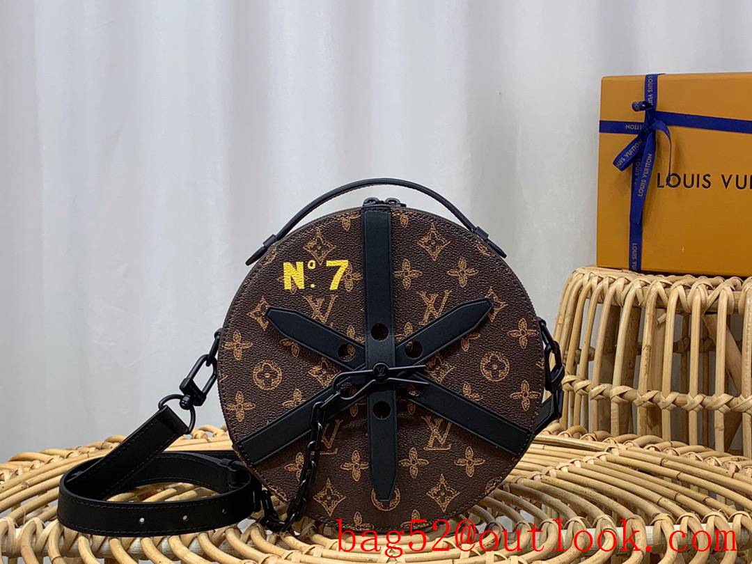 Louis Vuitton LV Men Monogram Canvas Wheel Box N 7 Bag Handbag M59706 Black