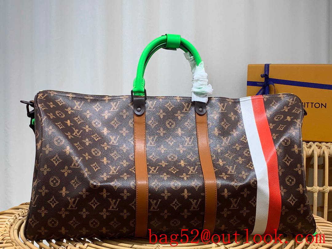 Louis Vuitton LV Men Monogram Canvas N 7 Keepall 55 Travel Bag Handbag M59661 Trunk L'OEIL
