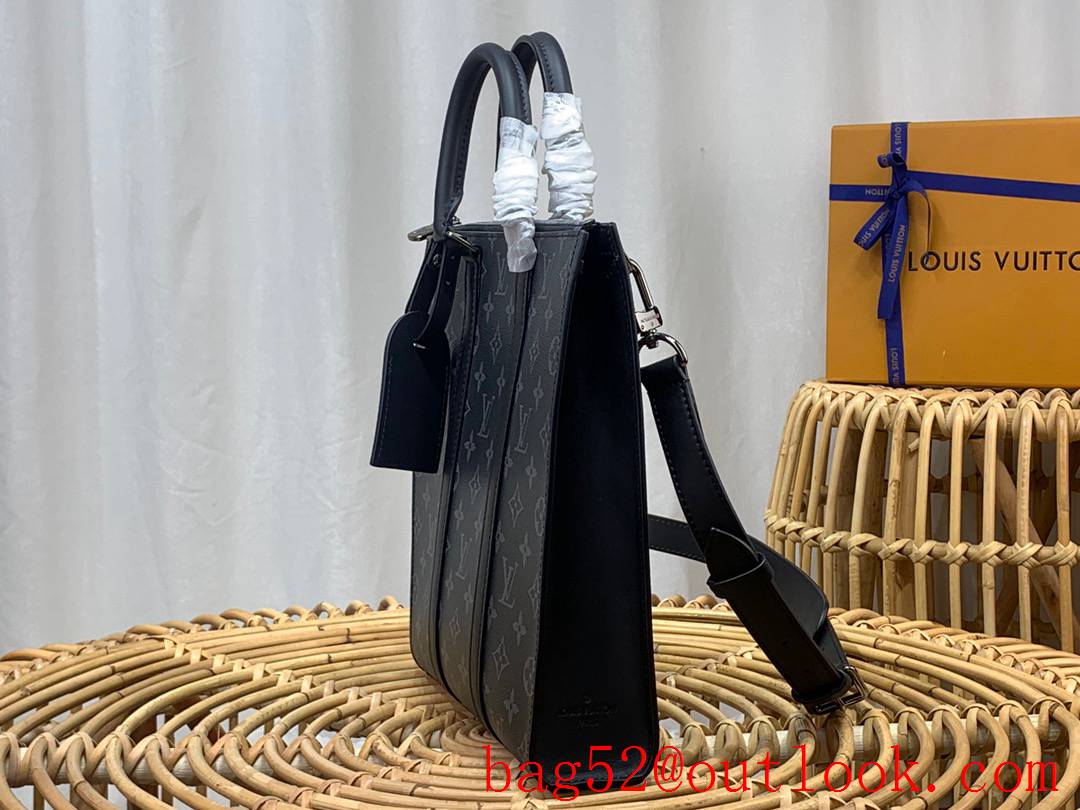 Louis Vuitton LV Men Sac Plat Cross Handbag Bag with Monogram Canvas M46098 Black