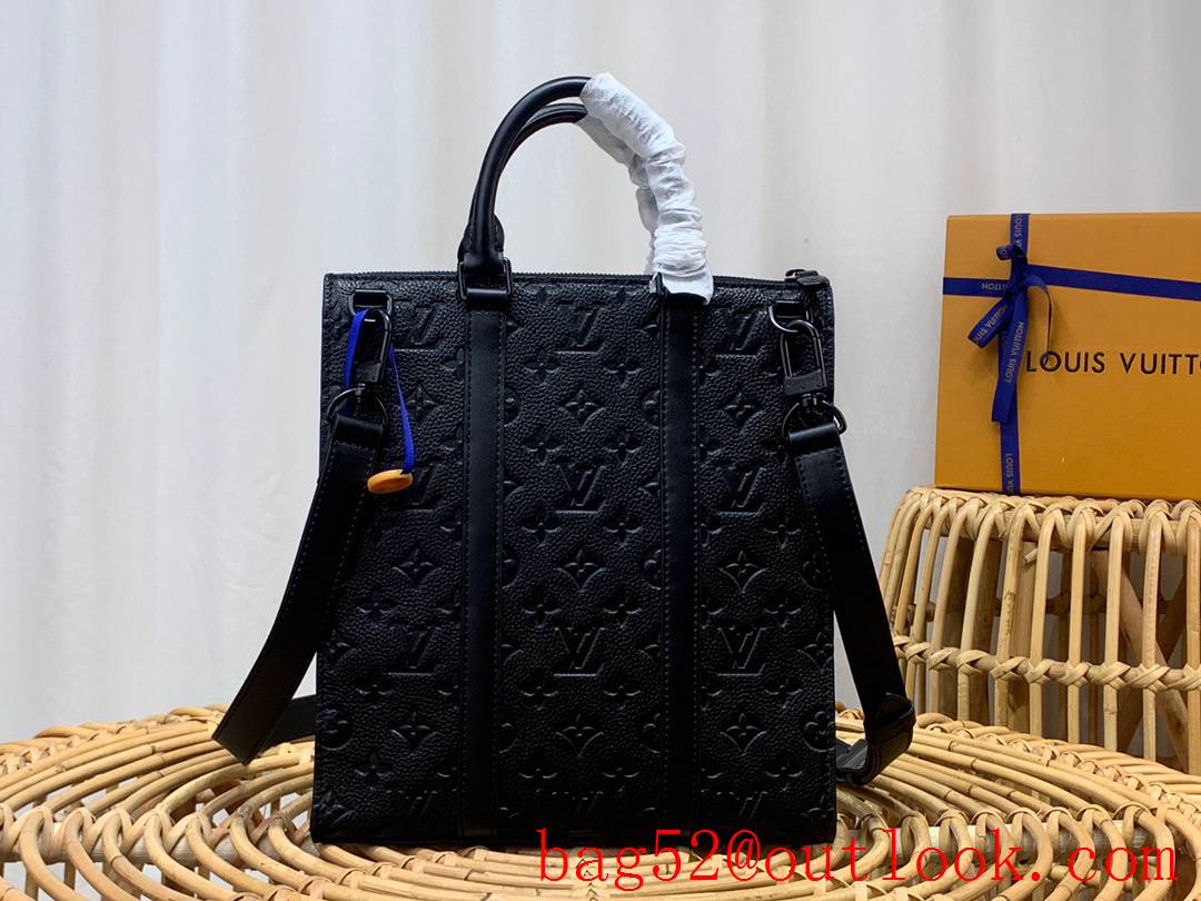 Louis Vuitton LV Men Sac Plat Cross Handbag Bag with Taurillon Leather M59960 Black