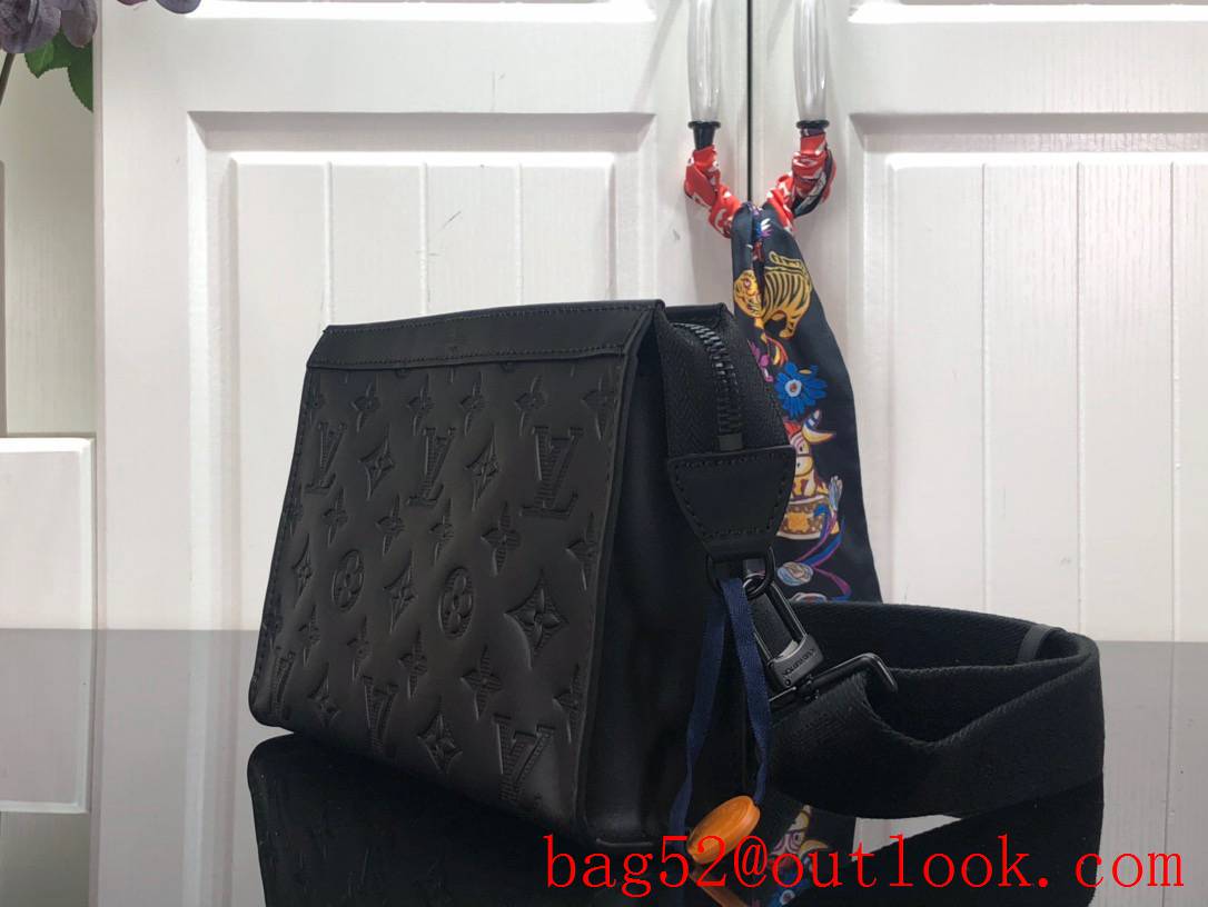 Louis Vuitton LV Men Gaston Wearable Wallet Bag with Monogram Shadow Leather M81115 Black