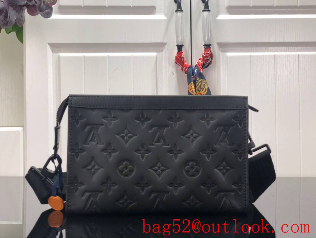 Louis Vuitton LV Men Gaston Wearable Wallet Bag with Monogram Shadow Leather M81115 Black