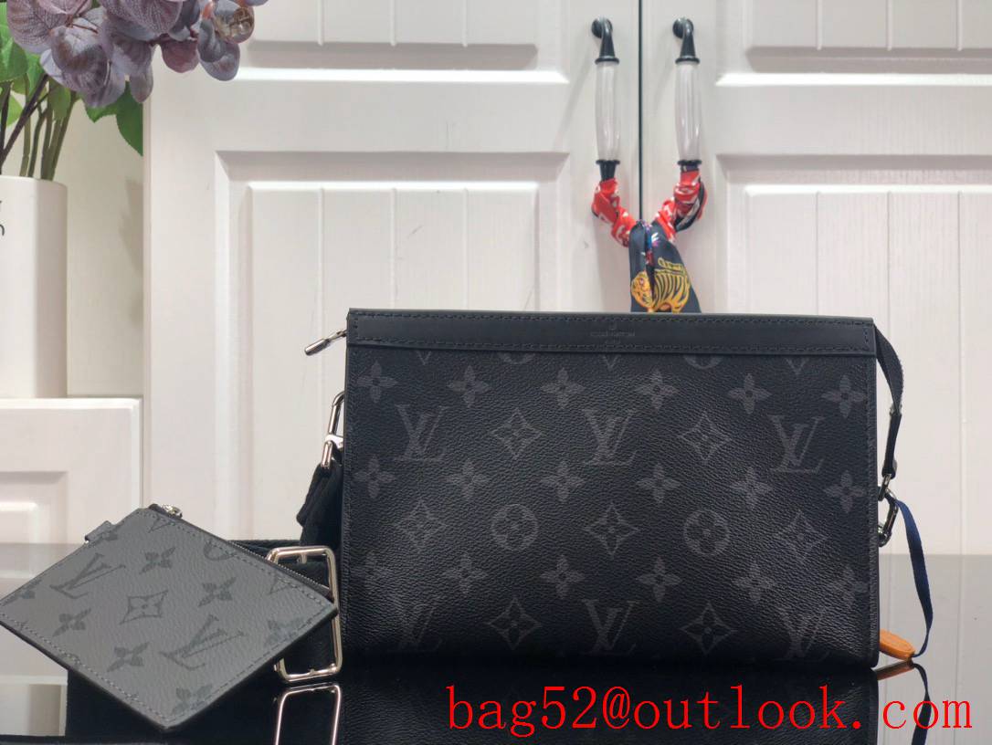Louis Vuitton LV Men Gaston Wearable Wallet Bag with Monogram Canvas M81018 Black