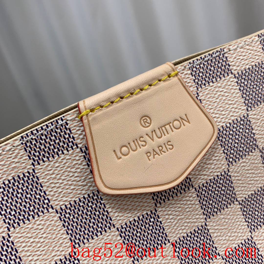 Louis Vuitton LV Graceful Small Handbag Bag with Damier Azur Canvas N42249 Cream