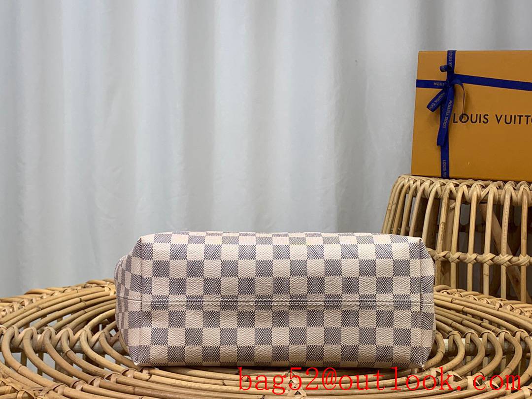 Louis Vuitton LV Graceful Small Handbag Bag with Damier Azur Canvas N42249 Cream 2