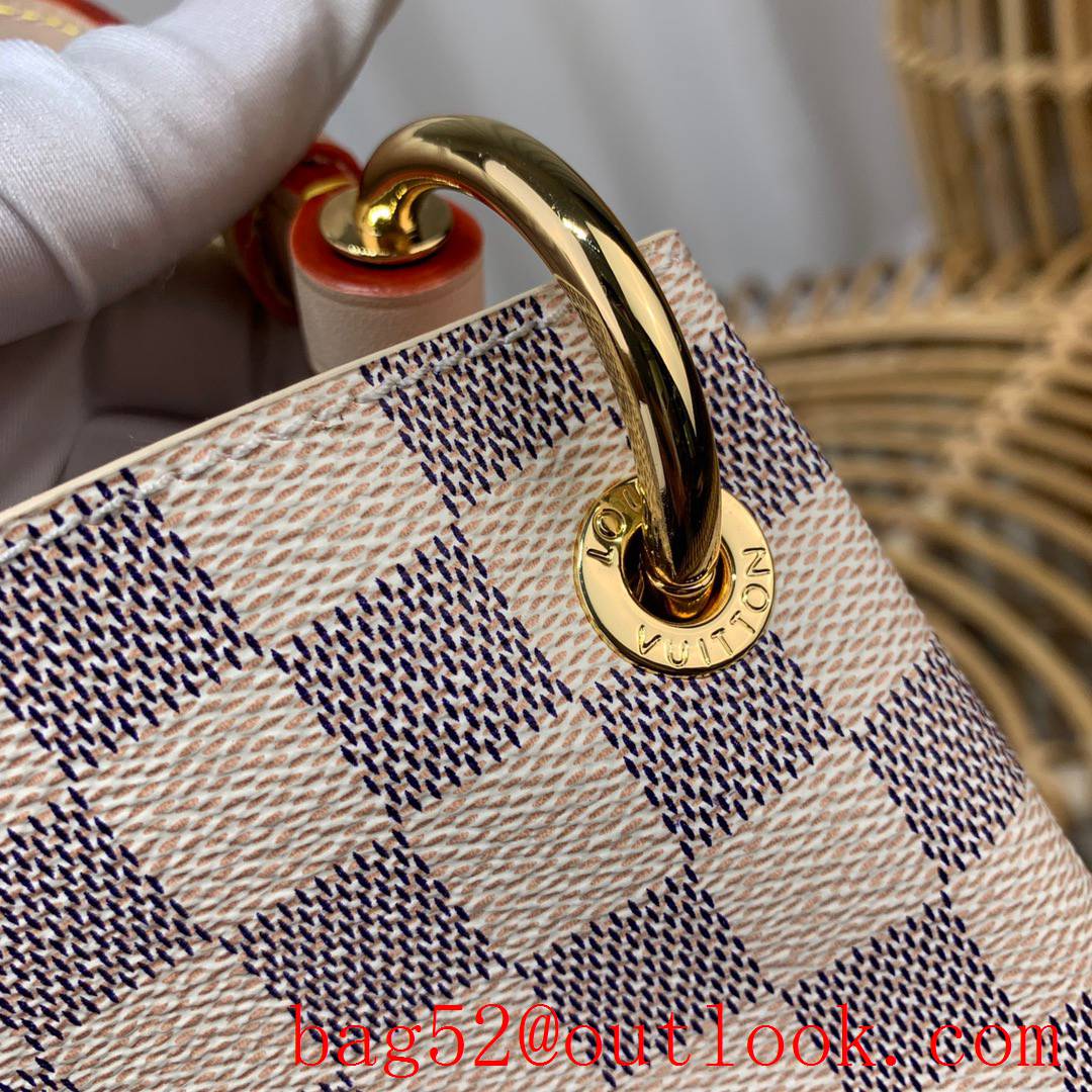 Louis Vuitton LV Graceful Small Handbag Bag with Damier Azur Canvas N42249 Cream 2