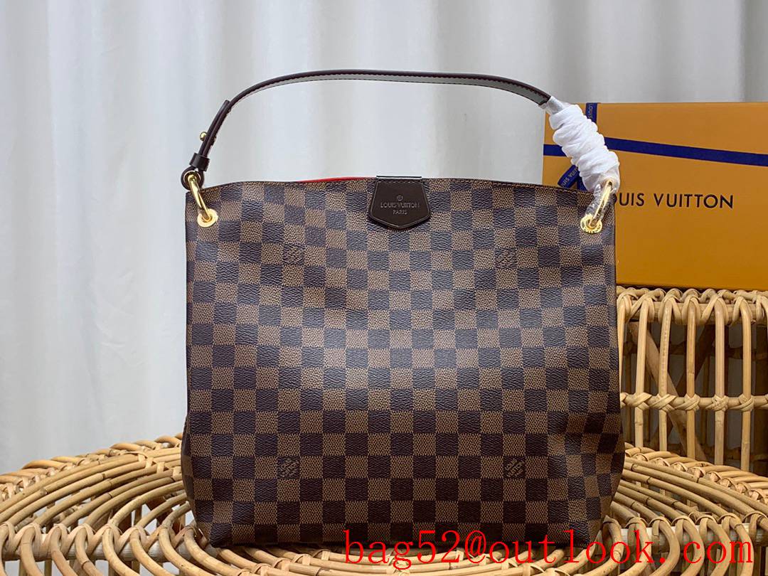 Louis Vuitton LV Graceful Small Handbag Bag with Damier Ebene Canvas N44044 Brown