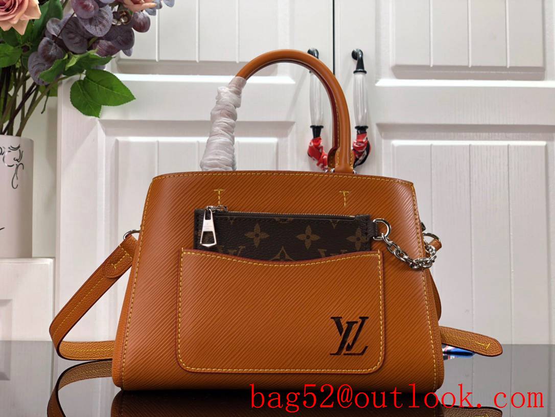 Louis Vuitton LV Marelle Tote BB Handbag Bag with Epi Leather M59952 Brown
