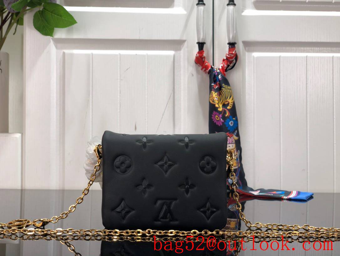 Louis Vuitton LV Mini Beltbag Coussin Monogram Lambskin Bag Handbag M81125 Black