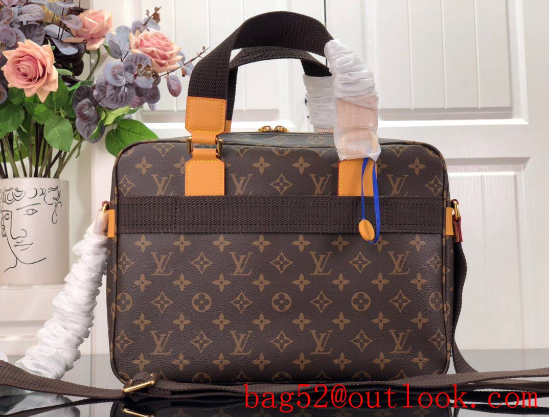 Louis Vuitton LV Men Sac Bosphore Briefcase Bag with Monogram Canvas M40043 Brown