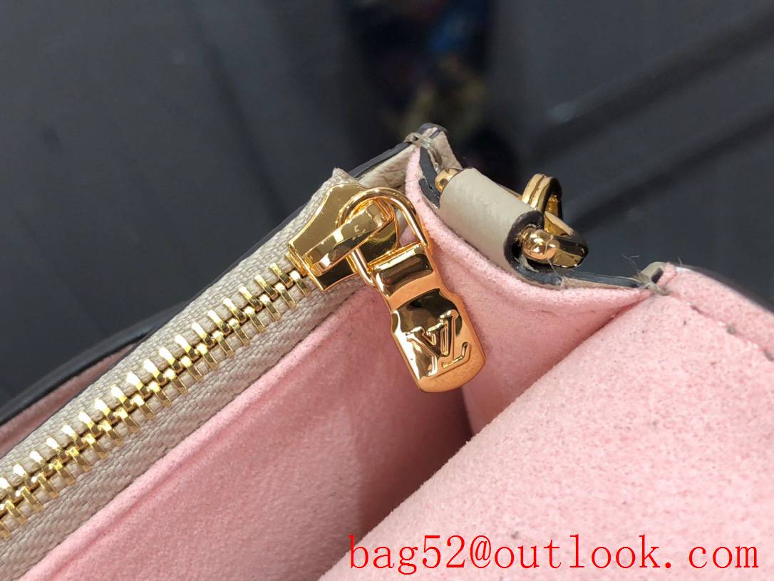 Louis Vuitton LV Calfskin Leather Mylockme Chain Bag Handbag M80673 Apricot