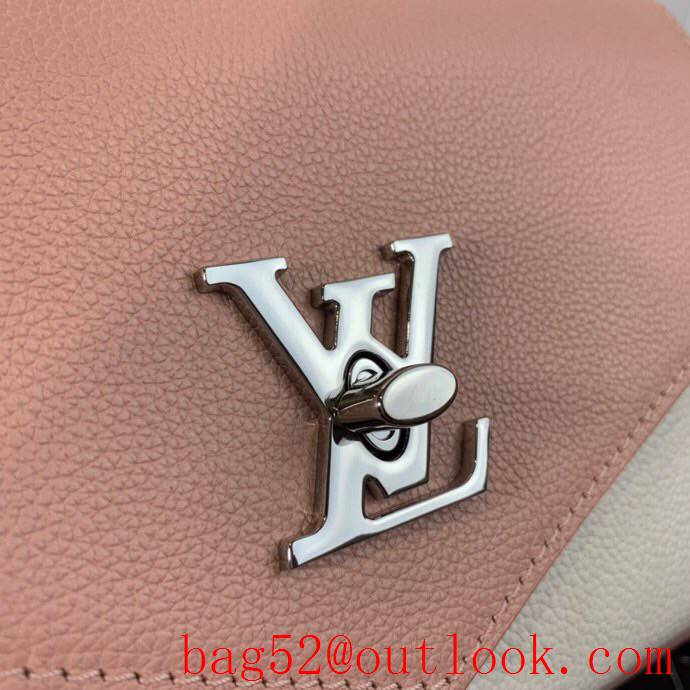 Louis Vuitton LV Calfskin Leather Pochette Mylockme Chain Bag M63471 Pink