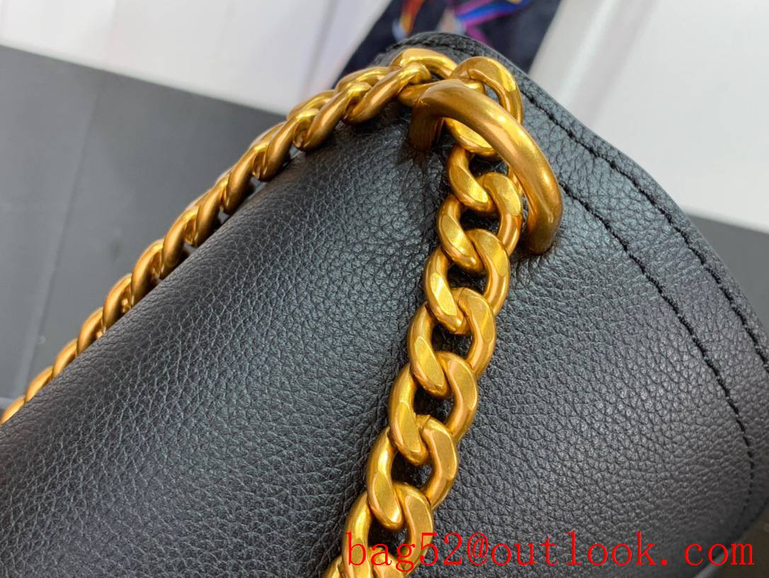 Louis Vuitton LV Lockme Chain Small Bag Handbag in Calfskin Leather M57073 Black