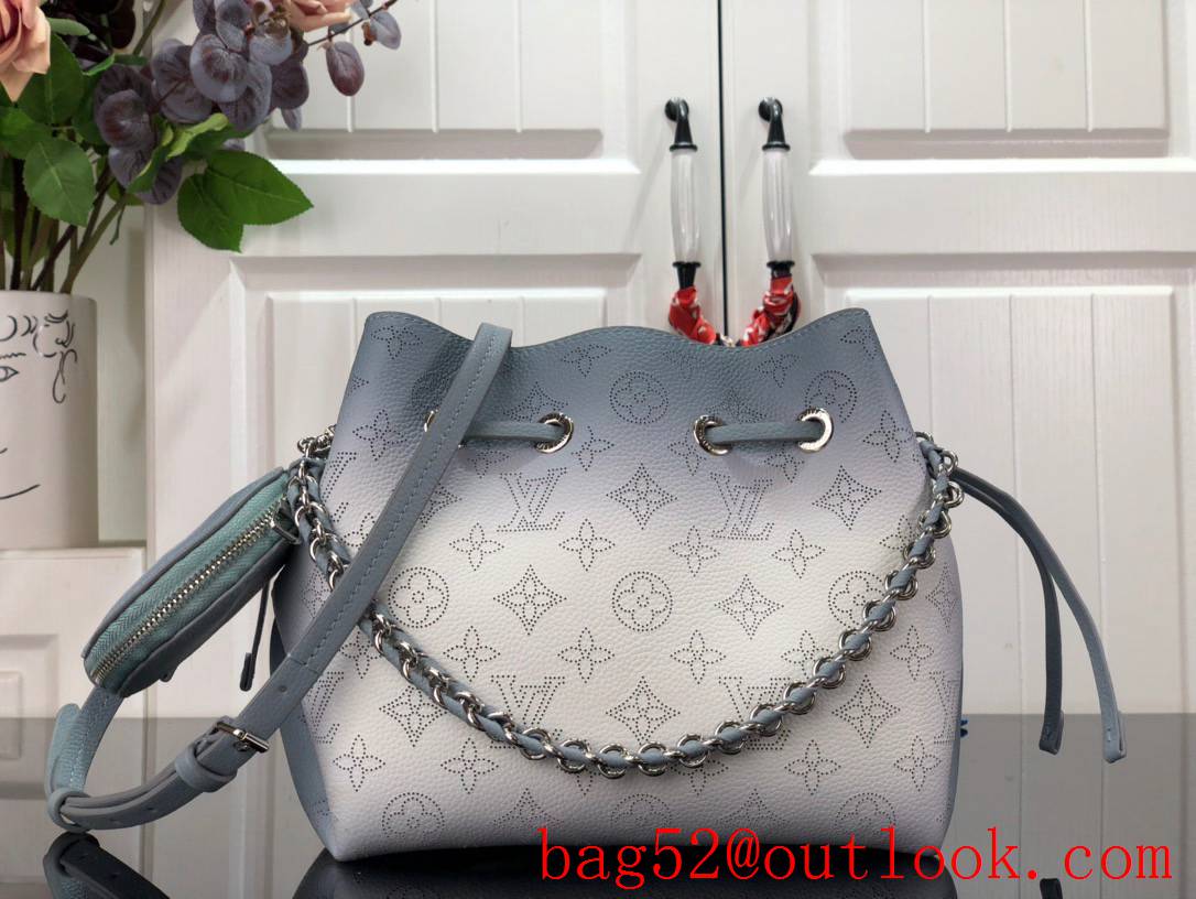 Louis Vuitton LV Bella Bucket Bag Handbag in Monogram Calfskin Leather M20507 Blue