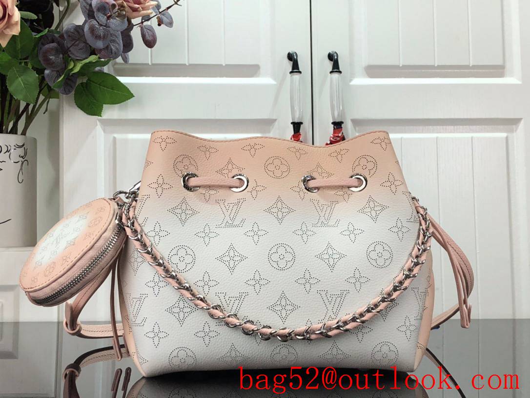Louis Vuitton LV Bella Bucket Bag Handbag in Monogram Calfskin Leather M59939 Pink