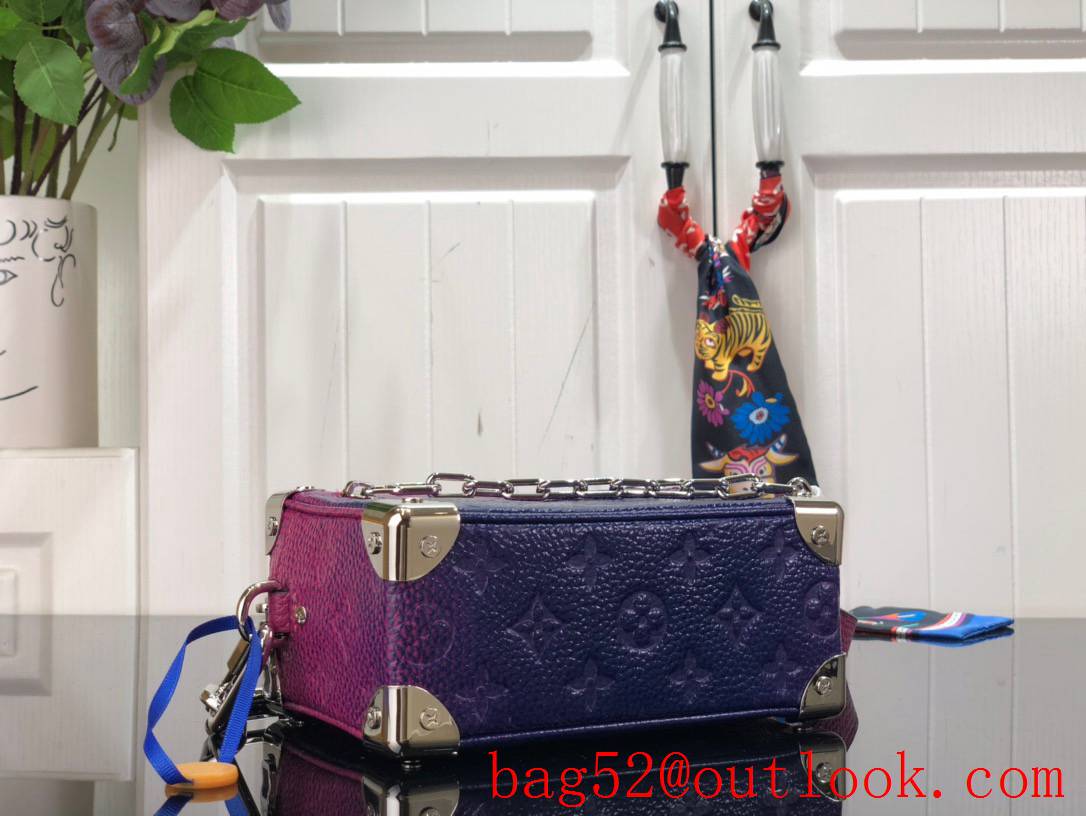 Louis Vuitton LV Mini Soft Trunk Bag Handbag with Monogram Taurillon M81219 Purple