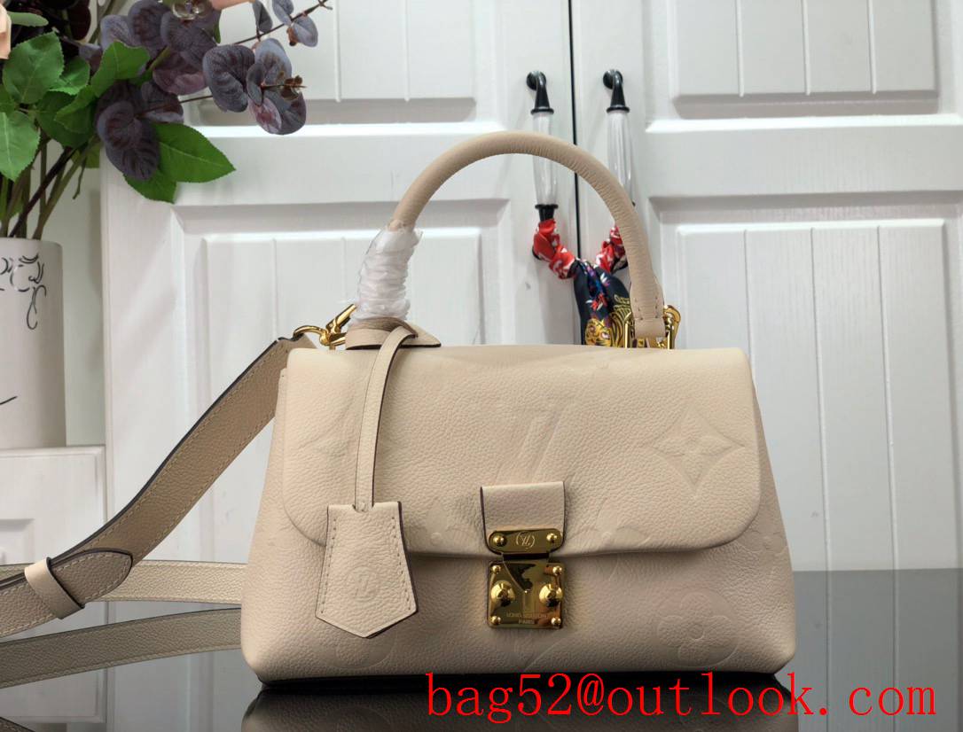 Louis Vuitton LV Madeleine BB Bag Handbag with Monogram Empreinte Leather M46008 Beige