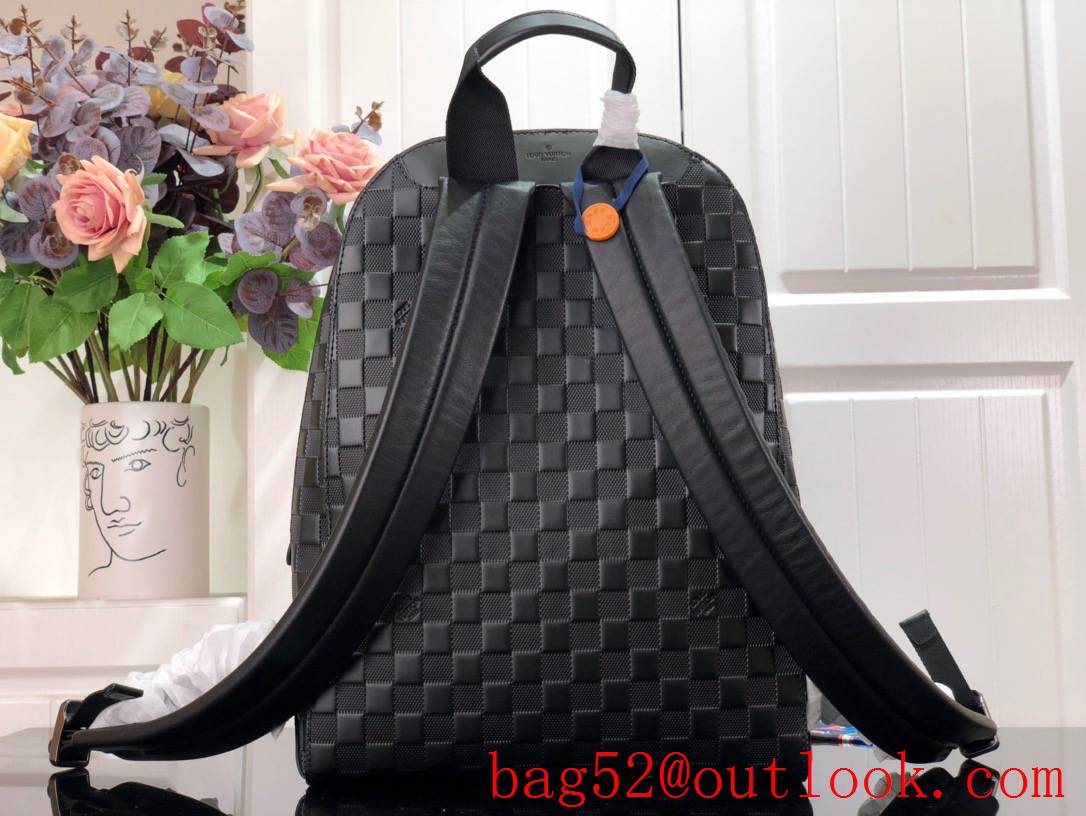 Louis Vuitton LV Men Campus Backpack Bag with Damier Infini Leather N40094 Black