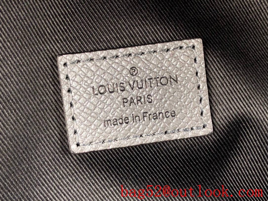 Louis Vuitton LV Men Discovery PM Backpack Bag with Monogram Taiga Leather M30835 Gray