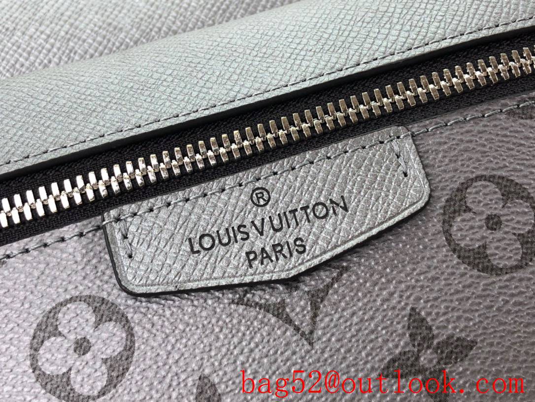 Louis Vuitton LV Men Outdoor Messenger Bag with Monogram Taiga Leather M30830 Gray