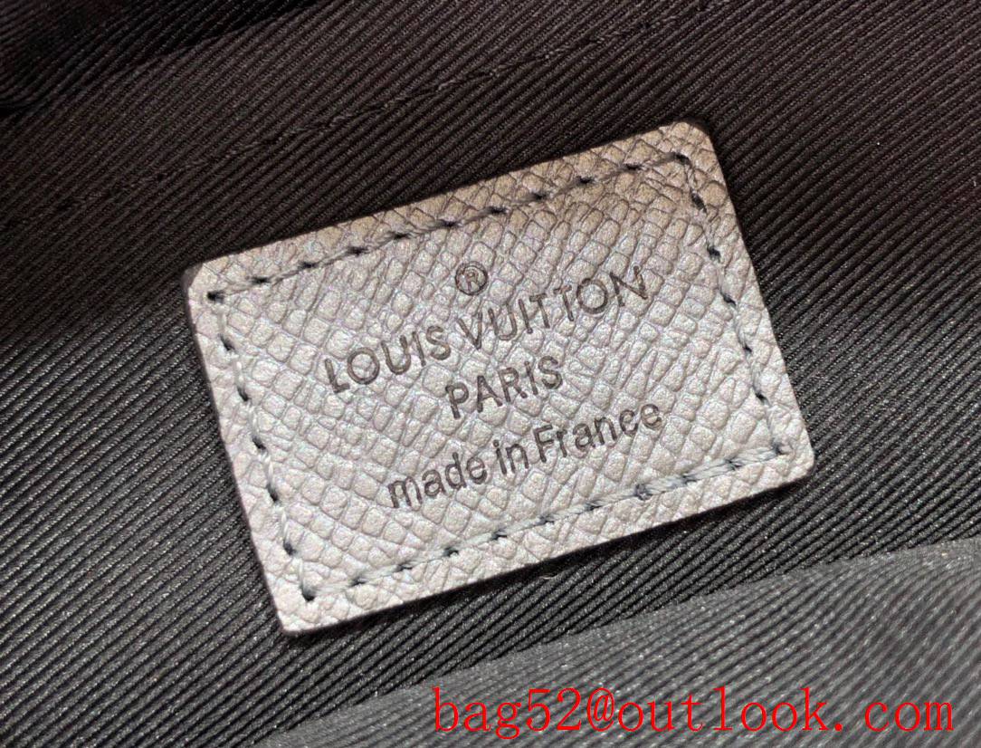 Louis Vuitton LV Men Outdoor Messenger Bag with Monogram Taiga Leather M30830 Gray