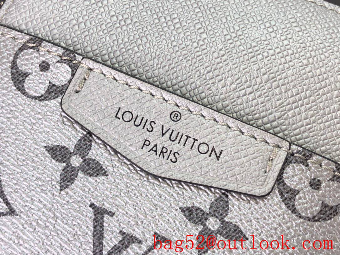 Louis Vuitton LV Men Outdoor Shoulder Bag with Monogram Taiga Leather M30833 Gray