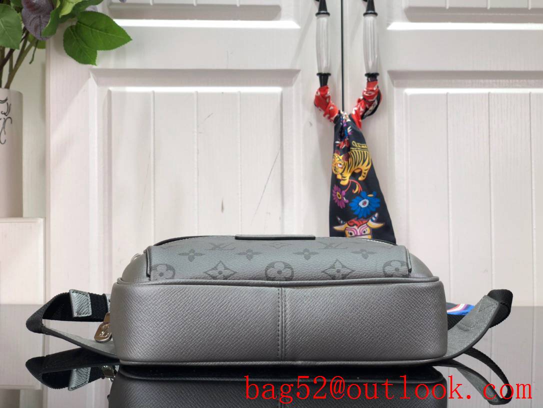 Louis Vuitton LV Men Outdoor Waist Bag with Monogram Taiga Leather M30245 Gray