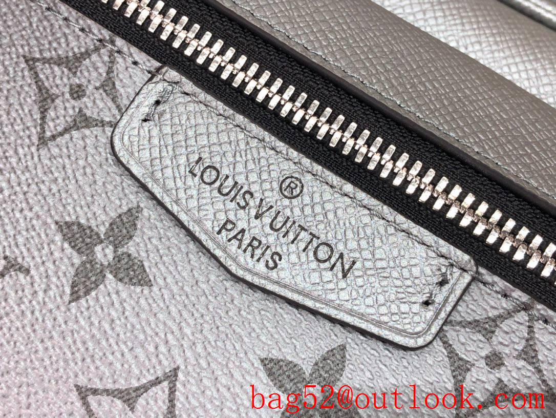 Louis Vuitton LV Men Outdoor Waist Bag with Monogram Taiga Leather M30245 Gray