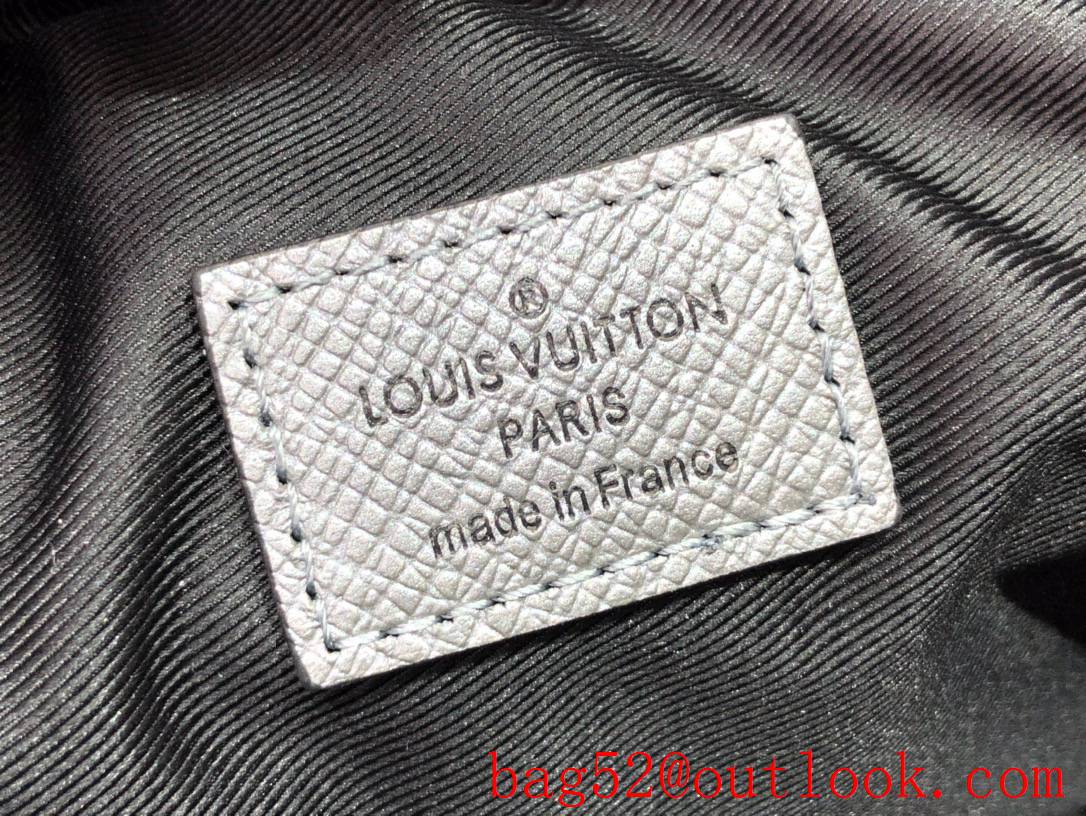 Louis Vuitton LV Men Outdoor Waist Bag with Monogram Taiga Leather M30245 Gray