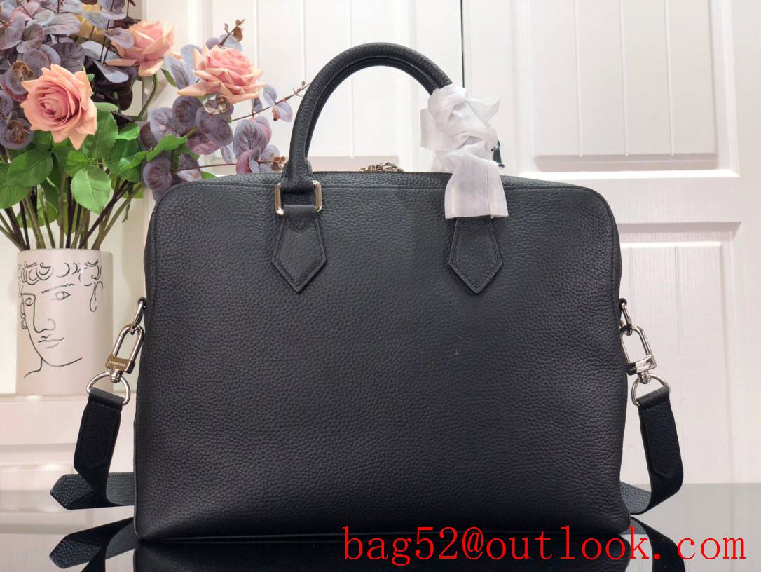Louis Vuitton LV Men Armand Small Briefcase Bag with Taurillon Leather M53488 Black