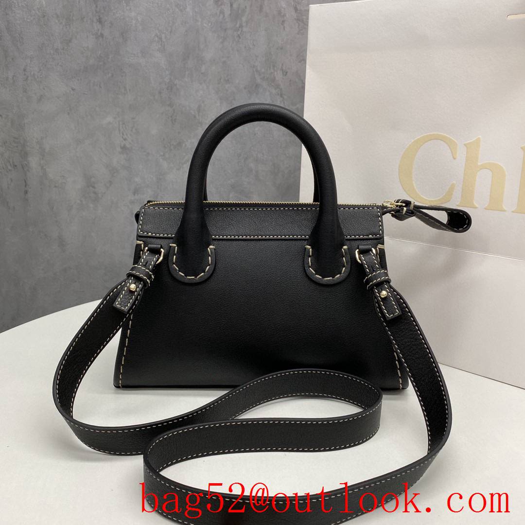 Gucci black leather bag in bag thick edging line women;s crossbody handbag