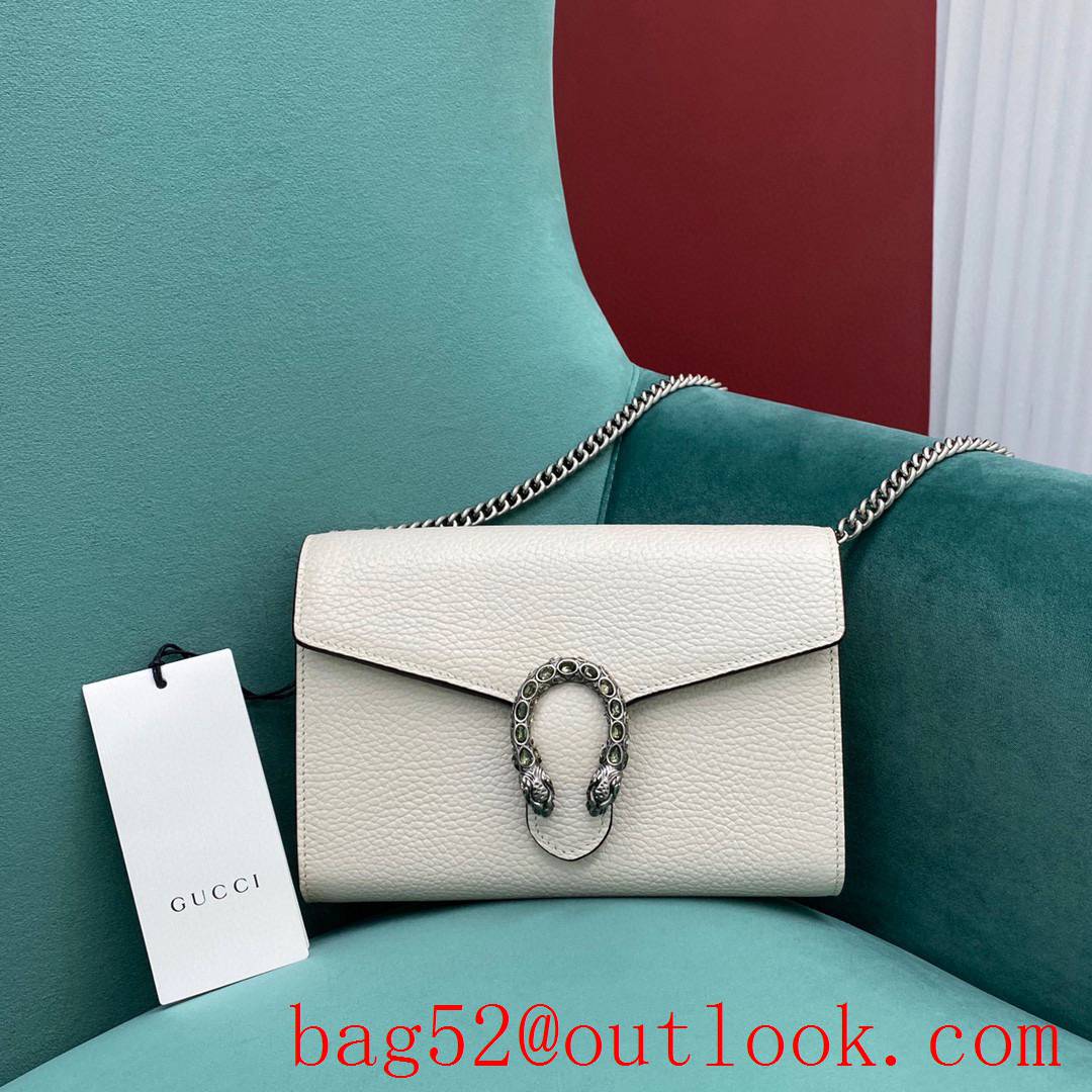 Gucci white Sparkling Swarovski Crystal Spur Buckle women's crossbody handbag