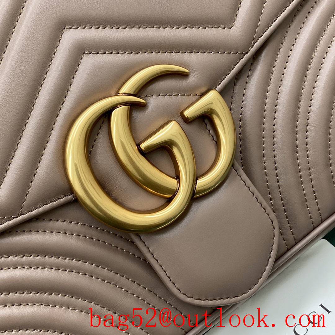 Gucci marmont large camel shoulder chain women's handbag