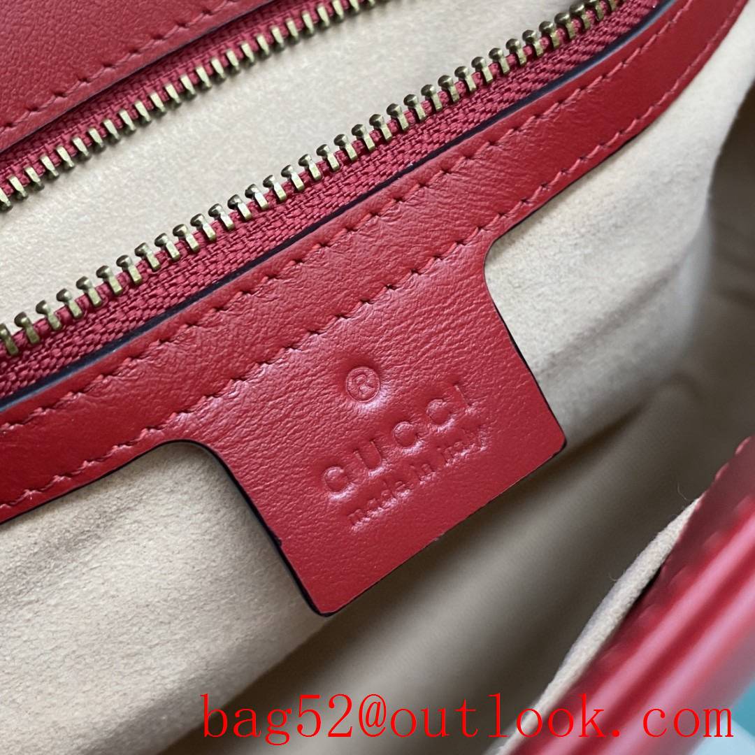 Gucci marmont large red shoulder chain women's handbag