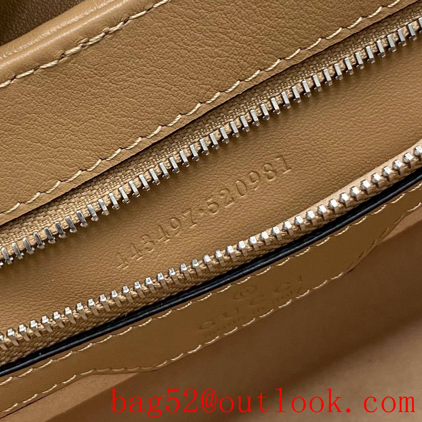 Gucci marmont medium Classic plaid mixed line connection brown women's chain handbag