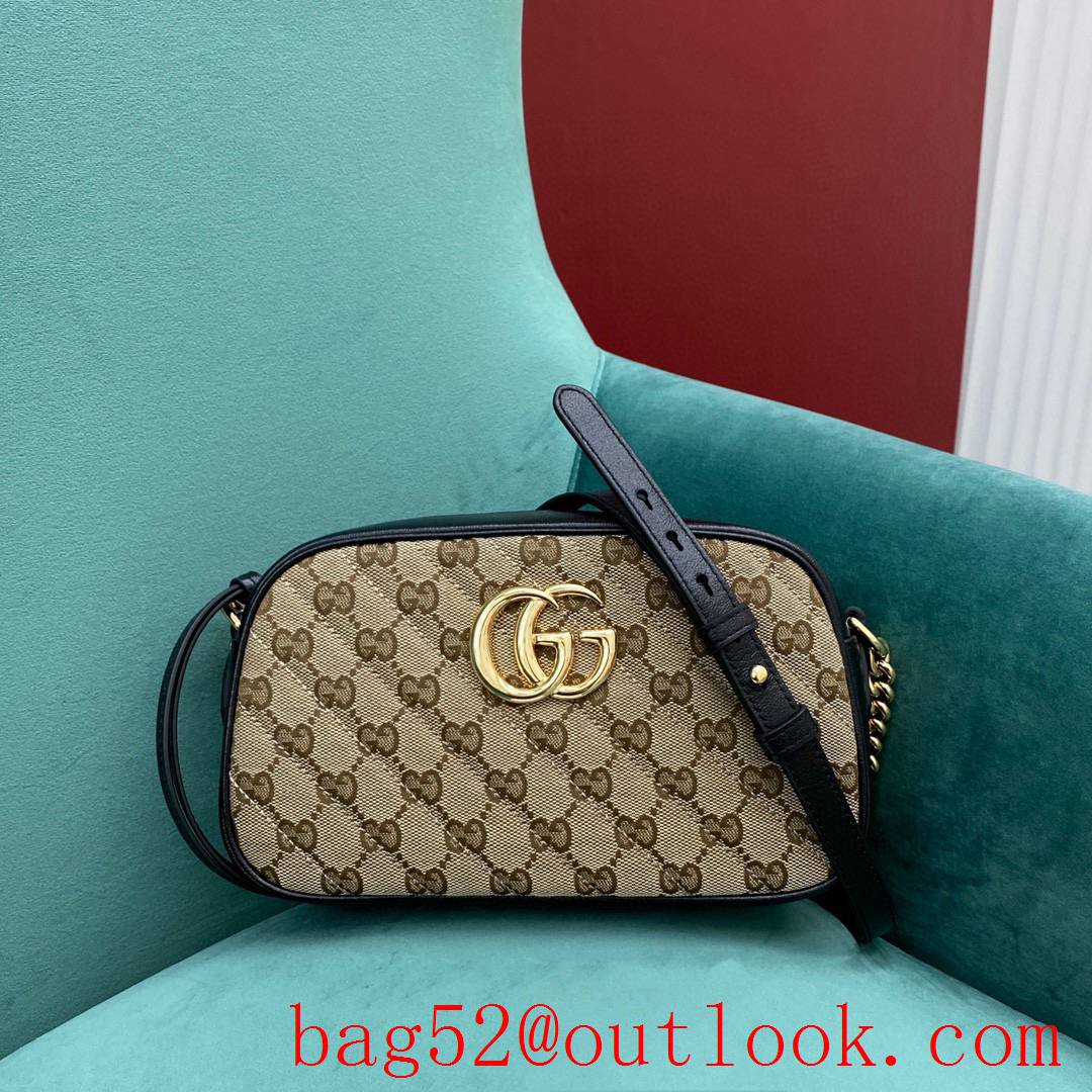 Gucci GG Marmont canvas camera brown handbag