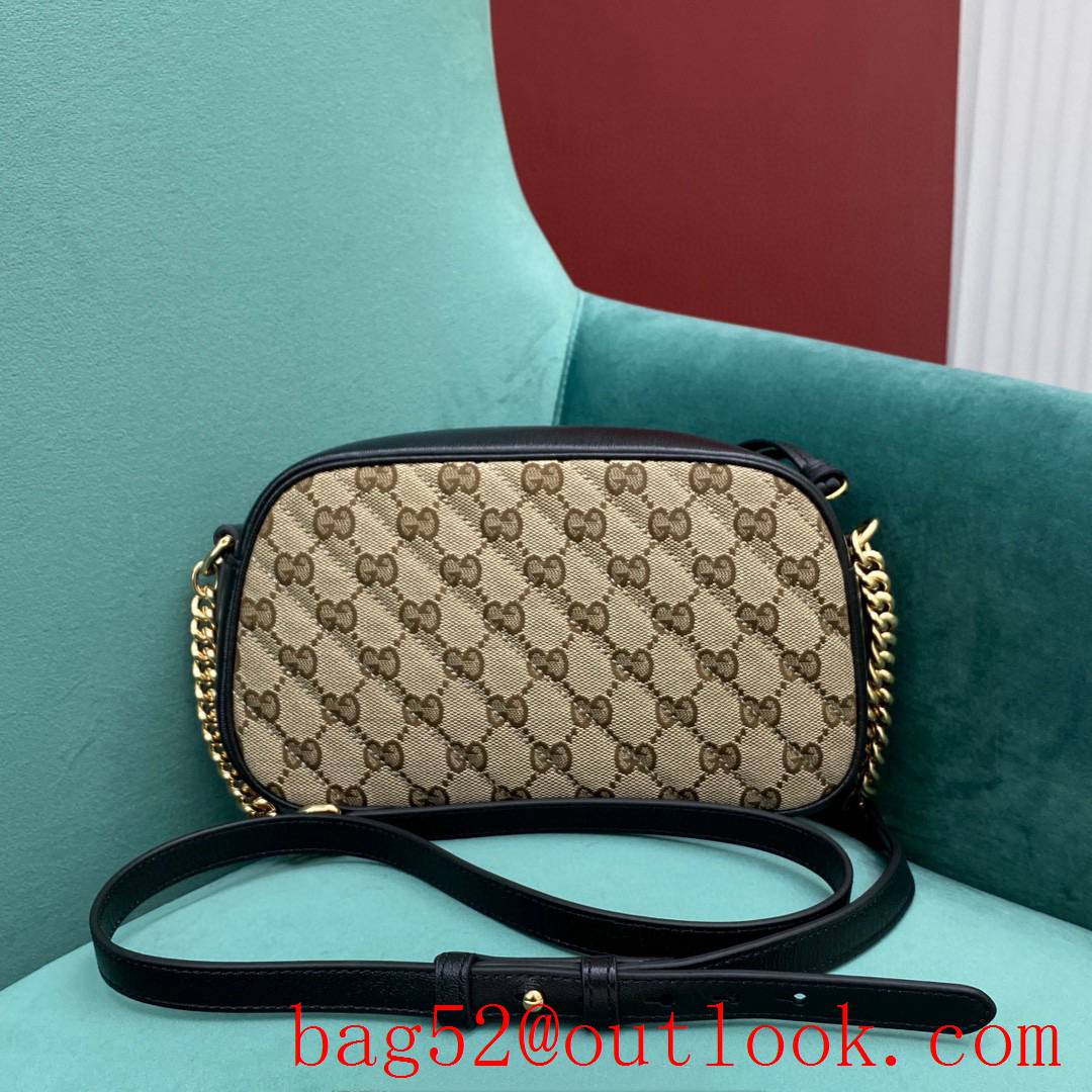 Gucci GG Marmont canvas camera brown handbag