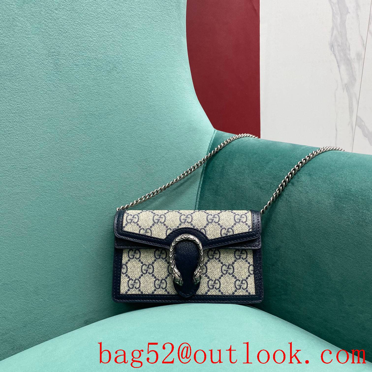 Gucci ophidia chain strap with magnetic closure on the shoulder women's handbag