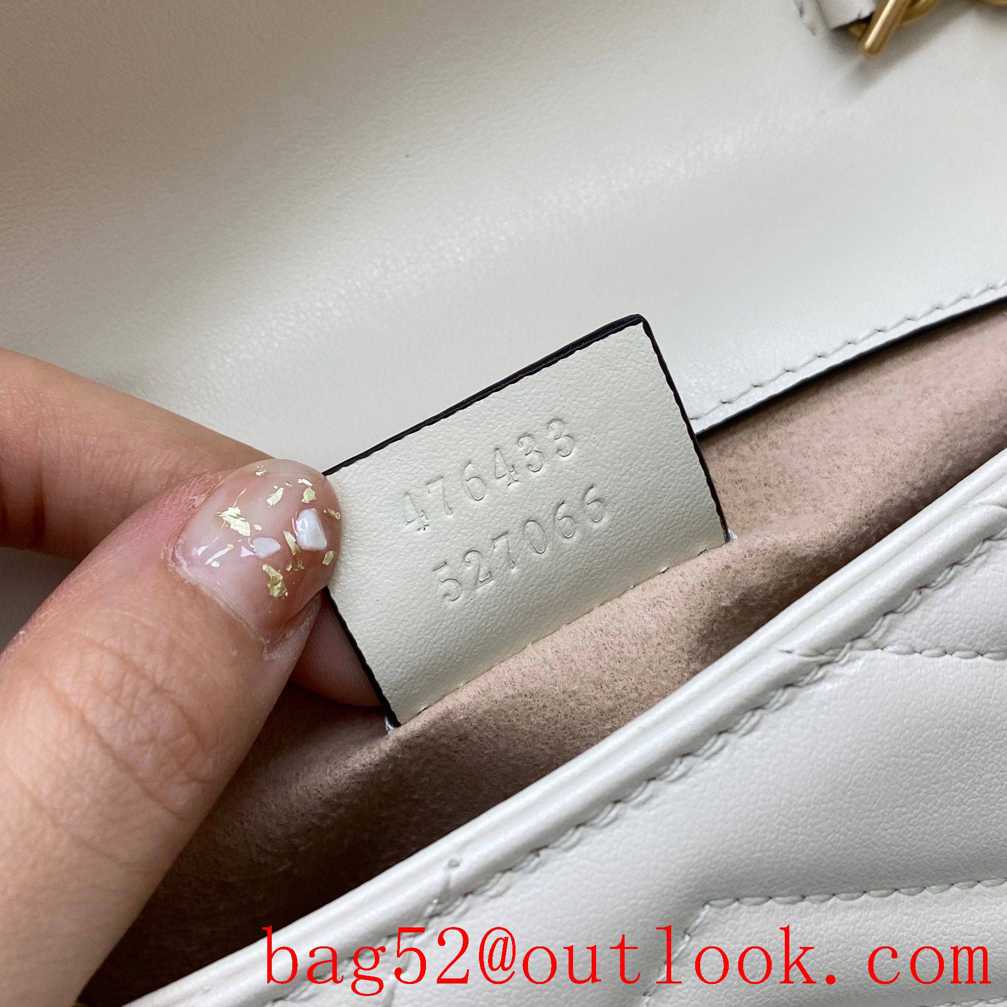 Gucci white double GG mini nanomarmont chain shoulder handbag