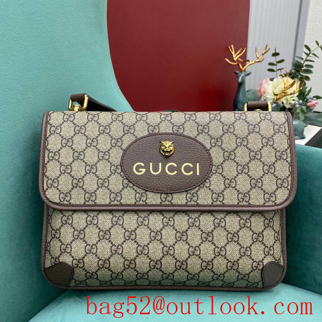 Gucci Double-sided tiger head imported cowhide women's handbag
