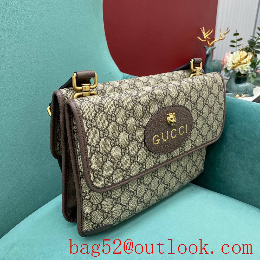 Gucci Double-sided tiger head imported cowhide women's handbag