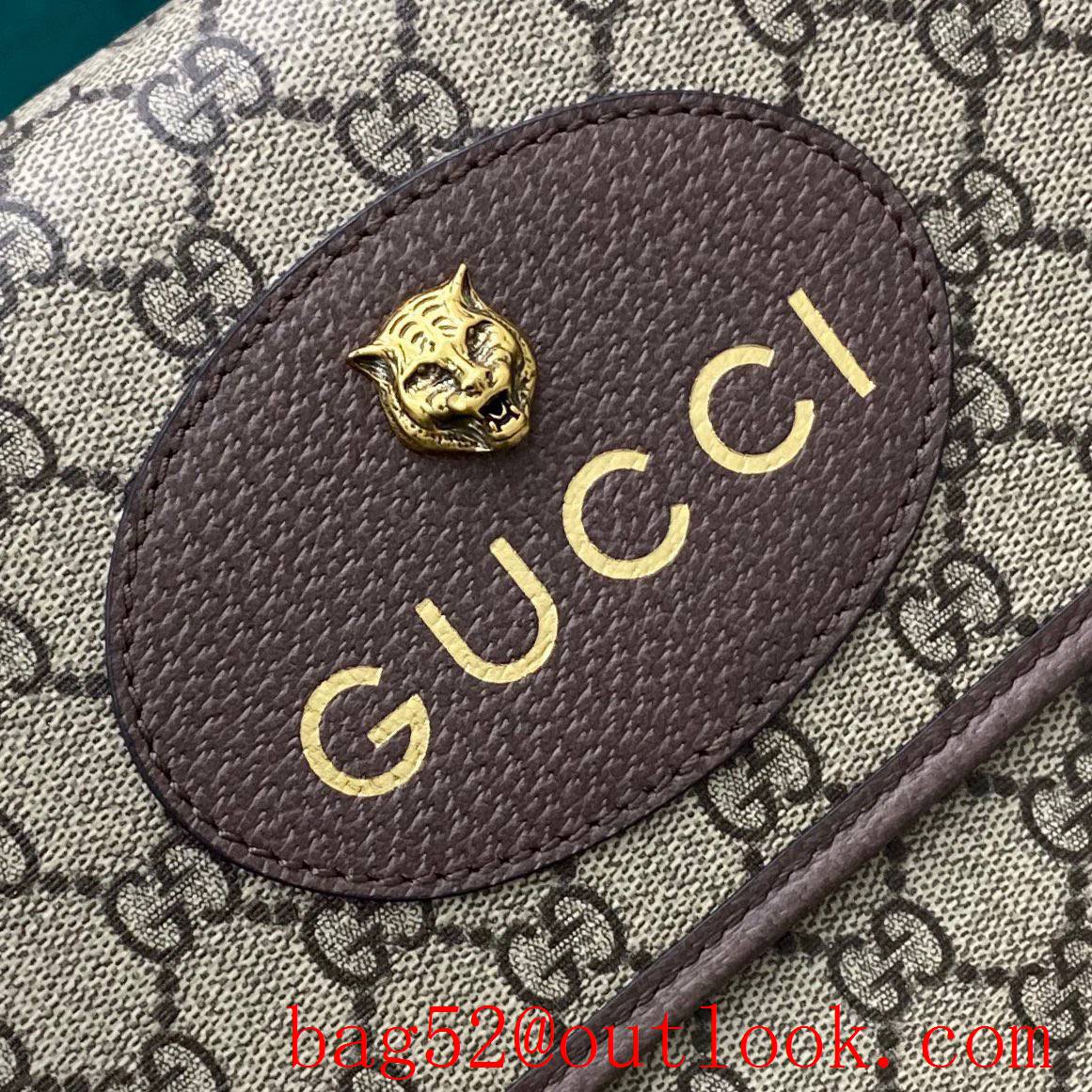 Gucci Double-sided tiger head imported cowhide women's handbag