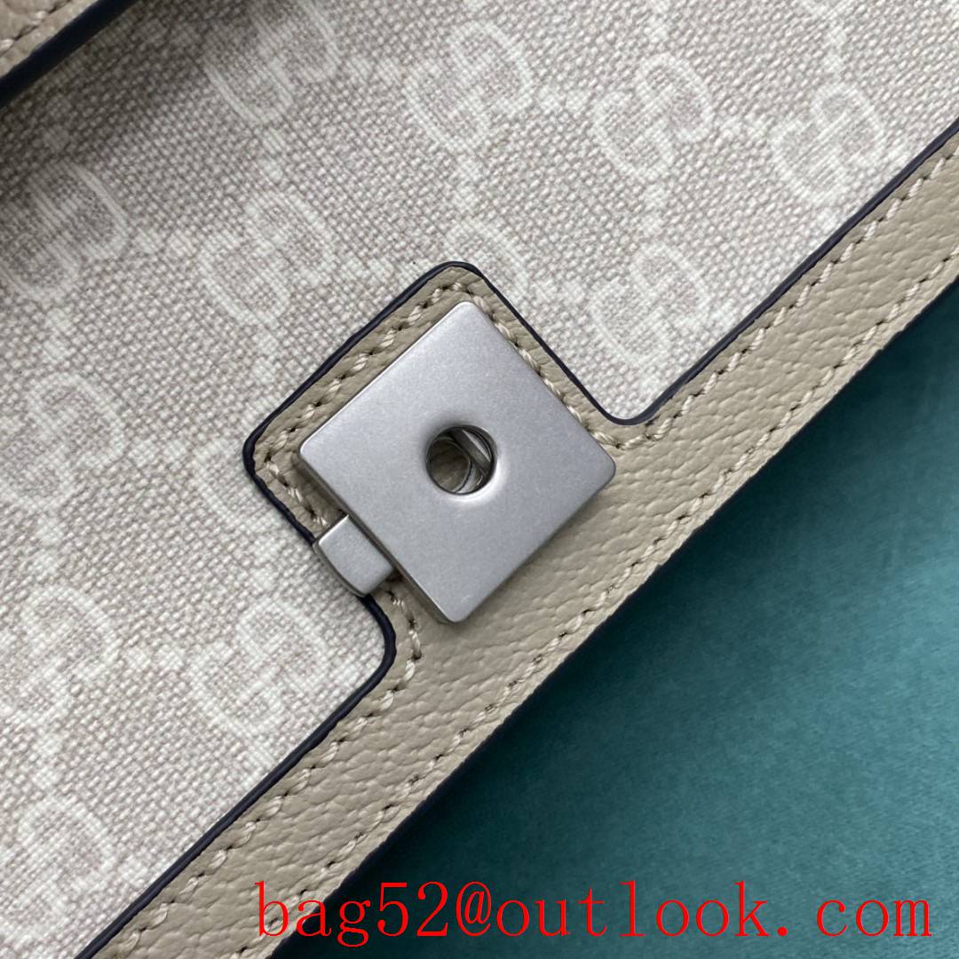 Gucci bacchus silver hardware white women's crossbody handbag