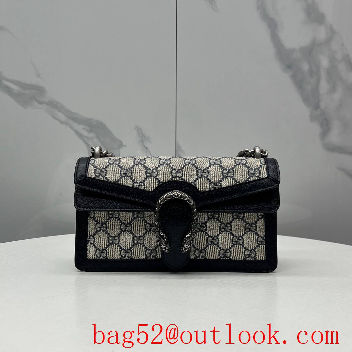 Gucci blue diamond Dionysian 25cm women's handbag
