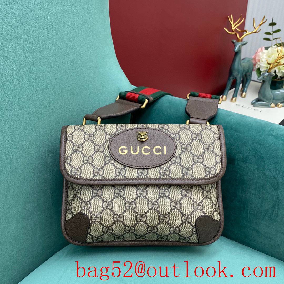 Gucci double-sided tiger head bag men and women 's crossbody handbag