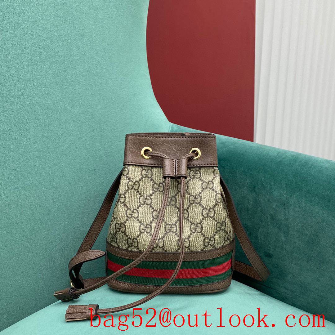 Gucci Ophidia Mini Bucket Combination of soft classic fabric and cowhide material shoulder handbag