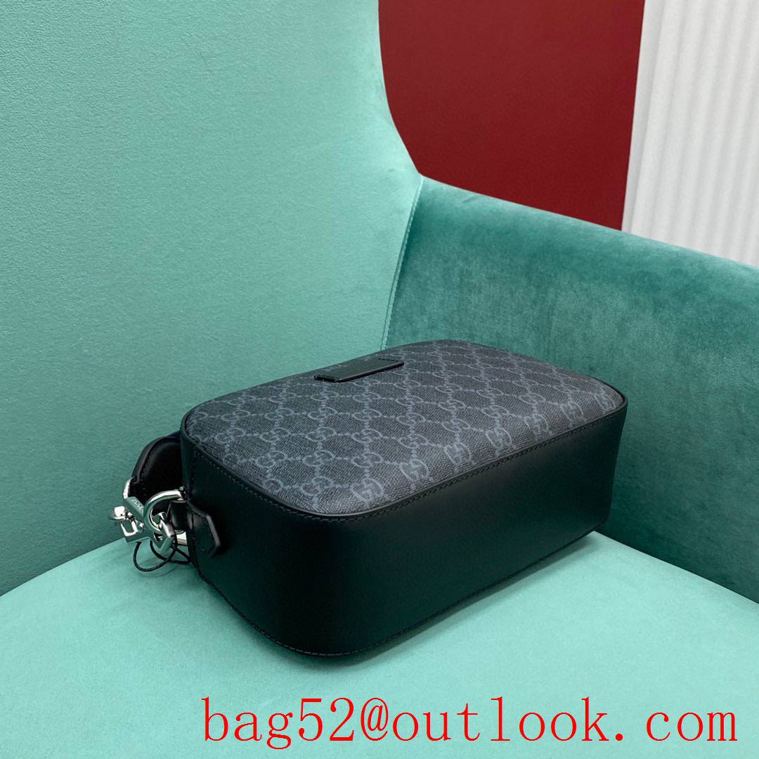 Gucci New camera bag Embossed design with grey font black shoulder handbag