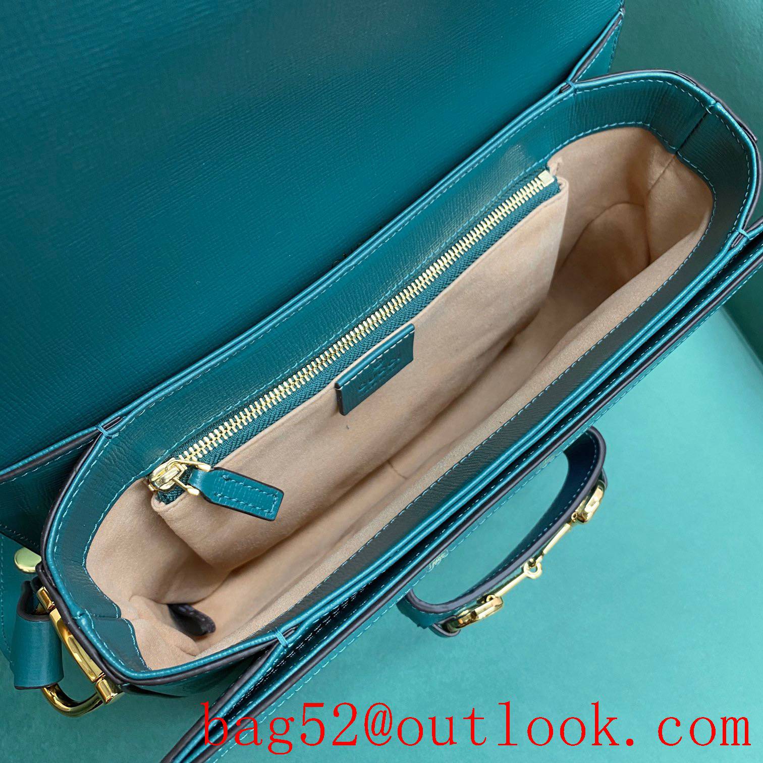 Gucci 1955 Full Leather Saddle royal blue shoulder handbag